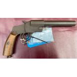 Hebel WWI German flare pistol, with deactivation certificate. P&P Group 2 (£18+VAT for the first lot