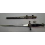 German WWII style Navy dress dagger, L: 43 cm, blade length 35 cm. P&P Group 2 (£18+VAT for the
