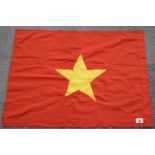 Vietnam War style NVA flag 58 x 78 cm. P&P Group 1 (£14+VAT for the first lot and £1+VAT for