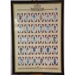 Framed set of Castella Soldiers of Waterloo cigar cards. P&P Group 3 (£25+VAT for the first lot