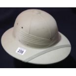 British pith helmet with liner. P&P Group 2 (£18+VAT for the first lot and £2+VAT for subsequent