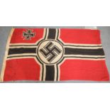 WWII German style battle flag, 90 x 150 cm. P&P Group 1 (£14+VAT for the first lot and £1+VAT for