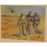 Original acrylic painting by Jeanette Foulger entitled Band of Brothers, American Troops in