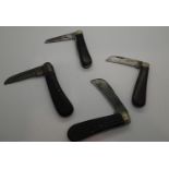 Four vintage folding knives. P&P Group 2 (£18+VAT for the first lot and £2+VAT for subsequent lots)