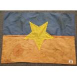 Vietnam War style Vietcong flag 52 x 75 cm. P&P Group 1 (£14+VAT for the first lot and £1+VAT for