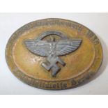 WWII German type NSFK rally badge, with Rob. Neff Berlin W57 to verso L: 54 mm. P&P Group 1 (£14+VAT