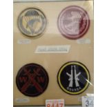 Framed Polish Special Forces badges, all D: 68 mm. P&P Group 1 (£14+VAT for the first lot and £1+VAT
