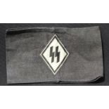 WWII style female Waffen SS funeral mourners armband. P&P Group 1 (£14+VAT for the first lot and £
