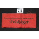 WWII German style Faldjager armband. P&P Group 1 (£14+VAT for the first lot and £1+VAT for