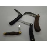 Four vintage folding knives. P&P Group 2 (£18+VAT for the first lot and £2+VAT for subsequent lots)