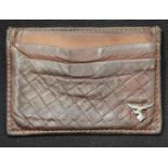 German WWII style business card wallet with Luftwaffe wings. P&P Group 1 (£14+VAT for the first