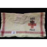 German WWII type Red Cross tea towel stamped for 1940. P&P Group 1 (£14+VAT for the first lot and £