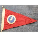 WWII British style British Union of Fascists pennant, L: 38 cm. P&P Group 1 (£14+VAT for the first