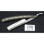 WWII German style Waffen SS cut throat razor. P&P Group 1 (£14+VAT for the first lot and £1+VAT