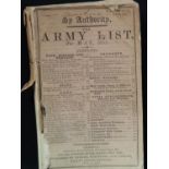 Army List for May 1855 in poor condition. P&P Group 1 (£14+VAT for the first lot and £1+VAT for
