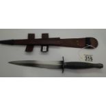 Fairbyrne & Sykes mkIII Commando type dagger and scabbard. P&P Group 2 (£18+VAT for the first lot