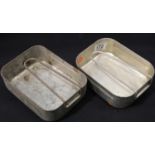 WWII style pair of stacking aluminium mess tins, marked MB-2-41. P&P Group 1 (£14+VAT for the