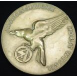 WWII style large German SA/Luftwaffe brass medallion D: 80 mm. P&P Group 1 (£14+VAT for the first