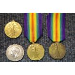 Liverpool Regiment WWI medal pair (lacking suspender to war medal) to 69844 Pte. J J Essex and two