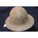 Rusty French WWI helmet, lacking liner and chinstrap. P&P Group 2 (£18+VAT for the first lot and £