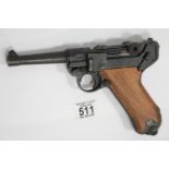 Re-enactment Luger pistol with all moving parts by Denix of Spain. P&P Group 3 (£25+VAT for the
