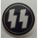 WWII German style SS enamelled pin badge D: 24 mm. P&P Group 1 (£14+VAT for the first lot and £1+VAT