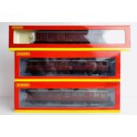 3x Hornby OO Gauge Coaches - Including: 2x R4569 61ft 6in Buffet Cars, 1x R6539 BR Siphon - New Ex