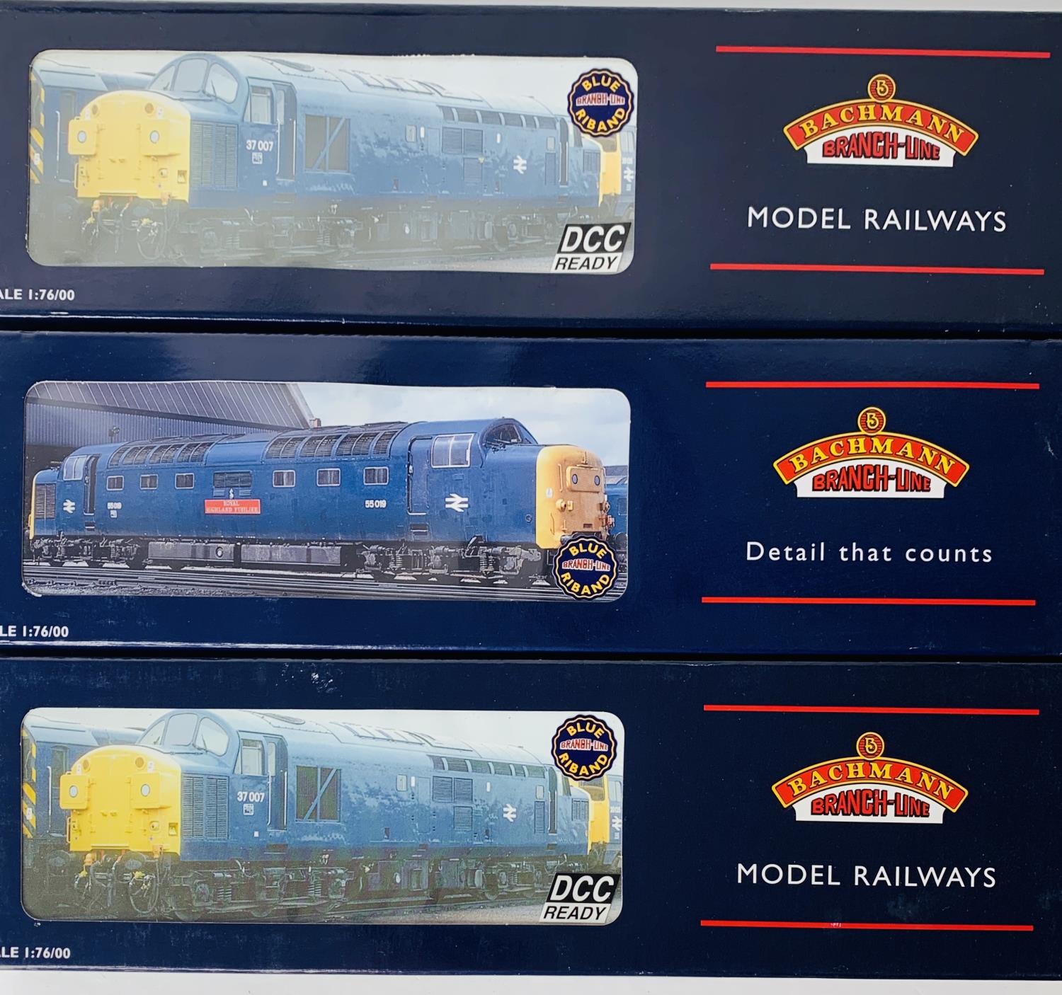 3x Bachmann EMPTY LOCO BOXES - To Include: 32-526 Deltic Box & 2x 32-777 Class 37 Boxes - All come