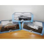 Oxford 1.43 x 3 Automobile Jensen Interceptor, 2 x Rolls Royce Silver Cloud 1, Silver Dawn. P&P