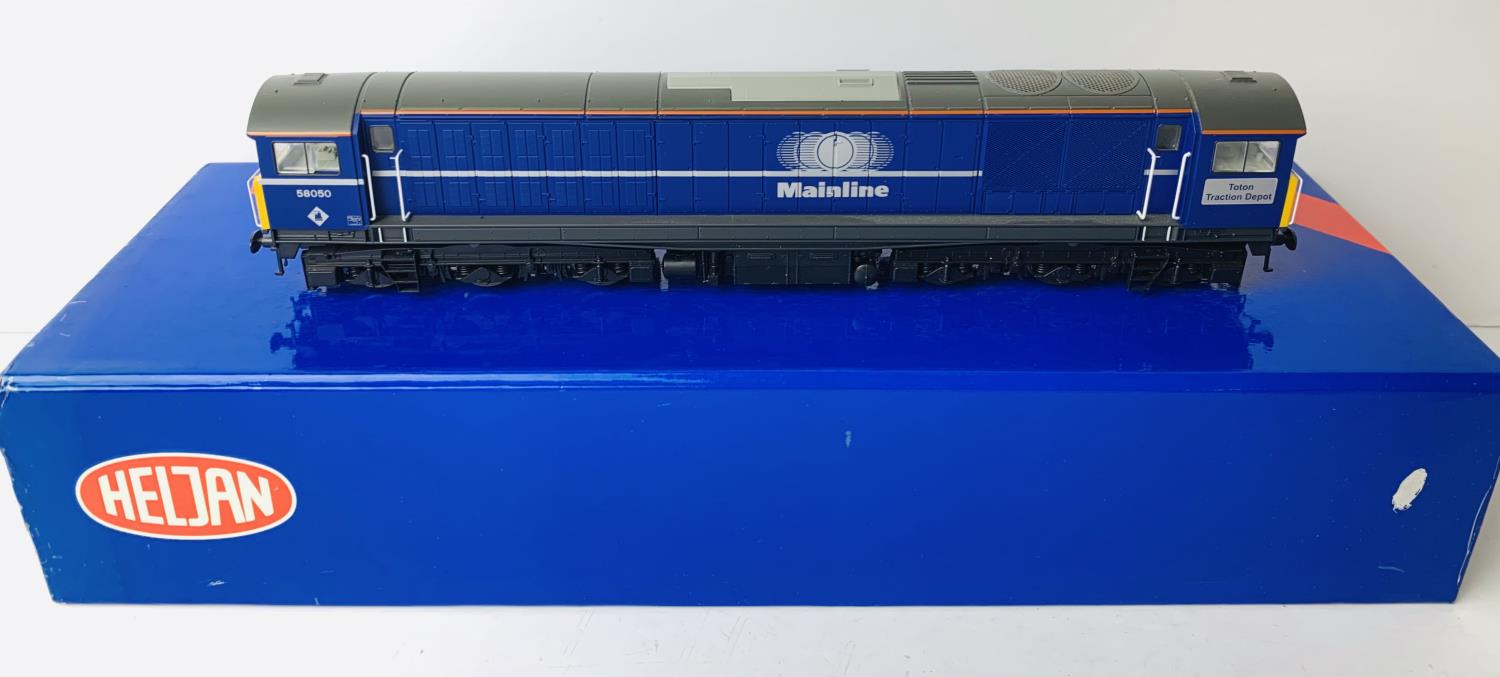 Heljan OO Gauge Class 58 050 Mainline Livery 'Toton Traction Depot' - Boxed with Instructions. P&P