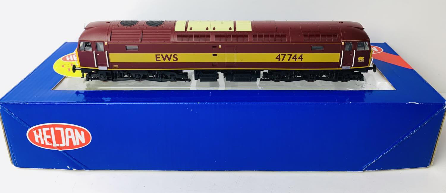 Heljan OO Gauge 4650 Class 47 744 EWS Livery - Boxed with Instructions. P&P Group 2 (£18+VAT for the