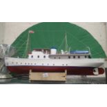 Radio control model boat Bluebird II, scratchbuilt model of Malcolm Campbells private boat. With