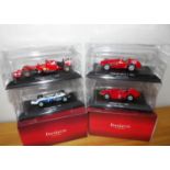 Atlas Ferrari F1 Collection Vettel 2015, Collins 1956, Surtees 1964, Ascari 1952 all Boxed. P&P