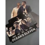 Oceans Eleven cardboard cinema advertising display, H: 74 cm. This lot is not available for in-house