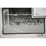 Norman Whiteside signed 1985 FA Cup Final 'The Whiteside Goal' photograph, 28 x 21 cm, with COA from