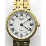 Ladies boxed gold plated Rotary wristwatch with spare link. P&P Group 1 (£14+VAT for the first lot