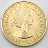 Elizabeth II 1958 full sovereign. P&P Group 1 (£14+VAT for the first lot and £1+VAT for subsequent