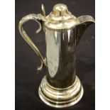 Large unnamed Silver plated lidded flagon H: 40 cm. P&P Group 2 (£18+ VAT for the first lot and £2+