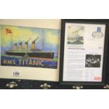 Bertram Vere Dean (Titanic Survivor) framed signed letter dated 1982 and a Titanic print, 20 x 28