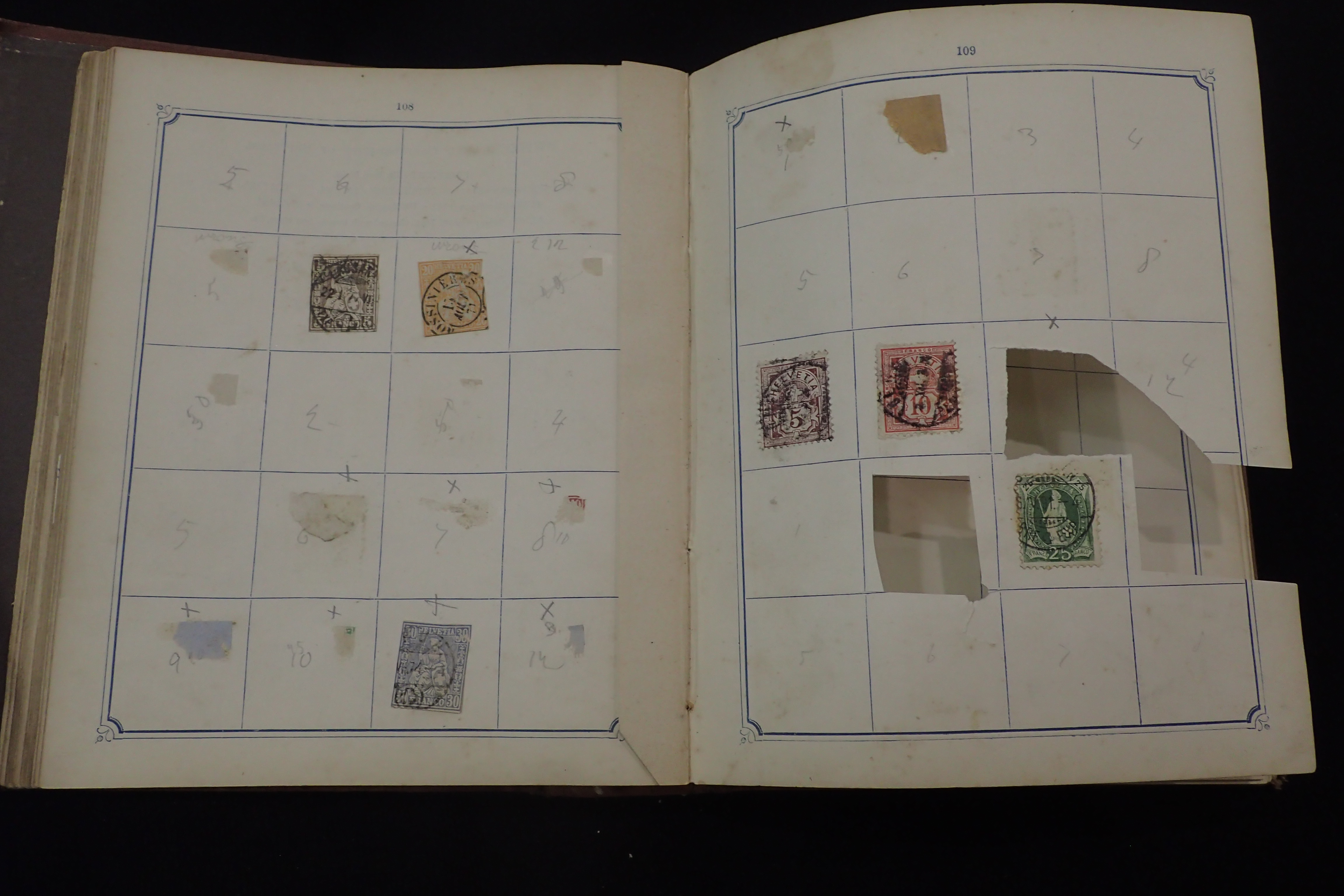 Box containing mixed stamp albums, largely not full and stamp pages etc. P&P Group 2 (£18+VAT for - Image 6 of 7