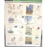 Eight framed RAF stamp covers. P&P Group 2 (£18+VAT for the first lot and £2+VAT for subsequent