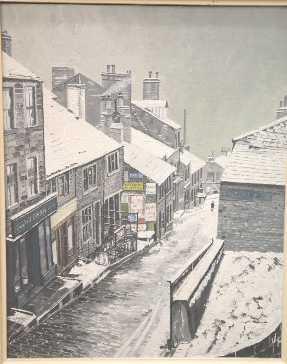 Joan Murgatroyd, oil on board, Hawarth, Yorkshire 38 x 52 cm. P&P Group 3, (£25+VAT for the first