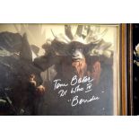 Tom Baker (Doctor Who IV), framed signed Star Wars Bendu photograph, 25 x 20 cm, with CoA from