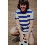 Stan Bowles large signed photograph, 40 x 33 cm, with COA from Chaucer Auctions. P&P Group 2 (£18+