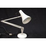 Mid Century white anglepoise lamp. This lot is not available for in-house P&P, please contact the
