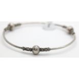 Vintage solid silver slave bangle. P&P Group 1 (£14+VAT for the first lot and £1+VAT for