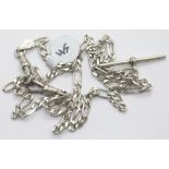 Ladies solid link silver 20" T-bar chain. P&P Group 1 (£14+VAT for the first lot and £1+VAT for