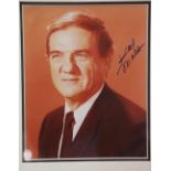 Karl Malden, framed signed photograph 24 x 19 cm with COA from Todd Mueller. P&P Group 2 (£18+VAT