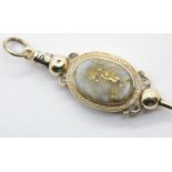 Victorian presumed 18ct gold watch key, unusually having hinged snuff compartment and set with an