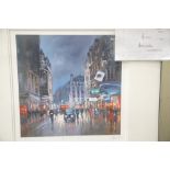 After Henderson Gisz (Brazilian b. 1960) Piccadilly London limited edition print 28/195 25 cm